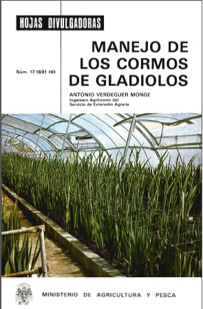 Manejo de los cormos de gladiolos Portada